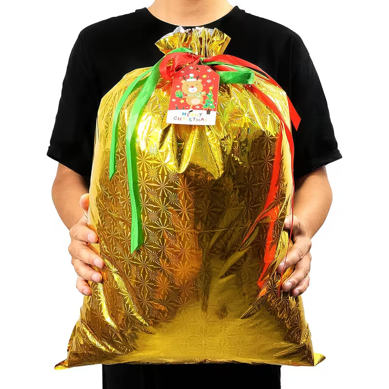 12 stk. Julegaveposer med snøre - Assorterede størrelser