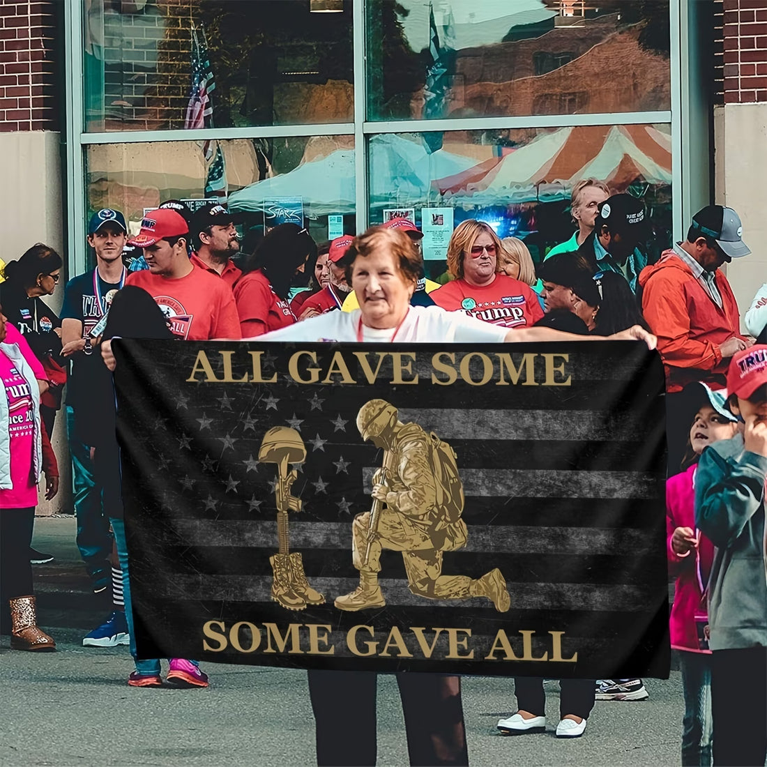 Alle GAV Nogle GAV Alt" – Flag 90×150 cm til Inde og Ude