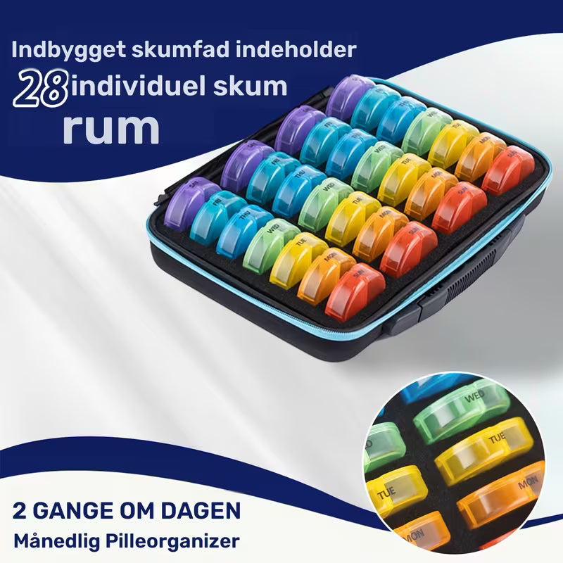 Månedlig pilleorganizer – enkel, sikker og rejseklar