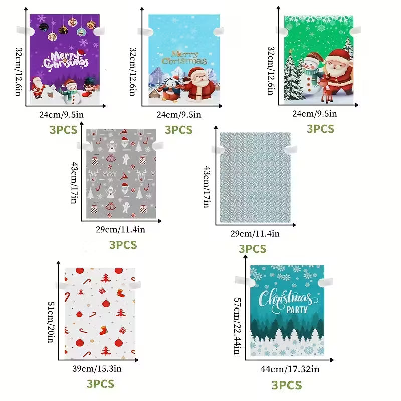 Festlige snøreposer til gaveindpakning ( 21 forskellige )