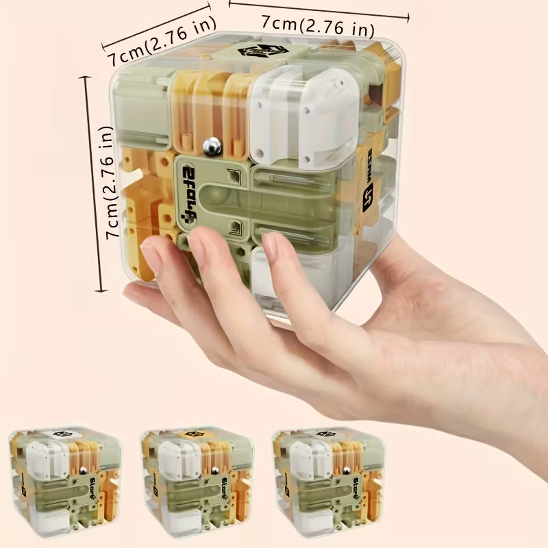 3D Kuglelabyrint Terning, Hjernegymnastik (SE VIDEO)