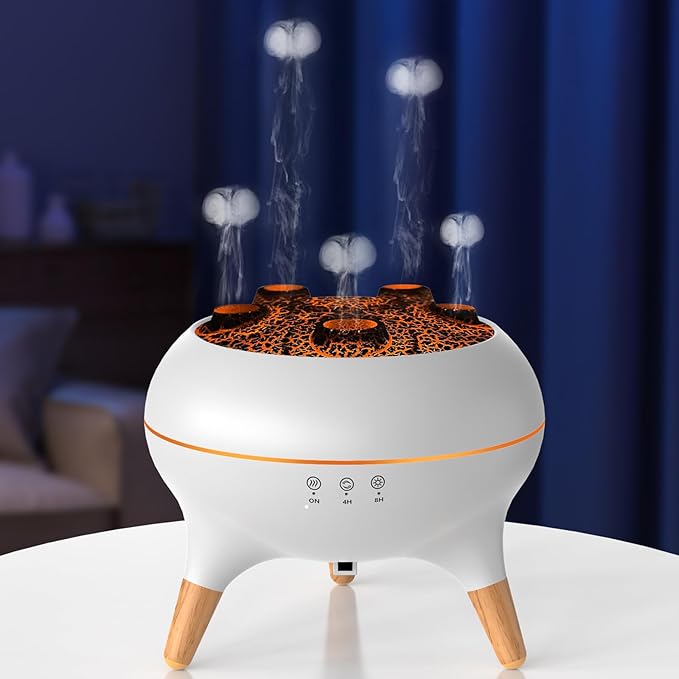 Flamme Aroma Diffuser – Elegant luftfugter til hjemmet (Sort eller Hvid )