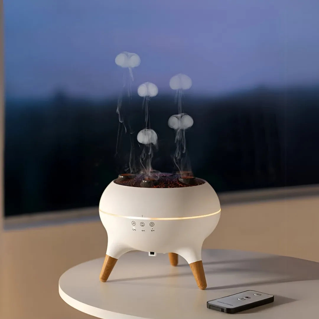 Flamme Aroma Diffuser – Elegant luftfugter til hjemmet (Sort eller Hvid )