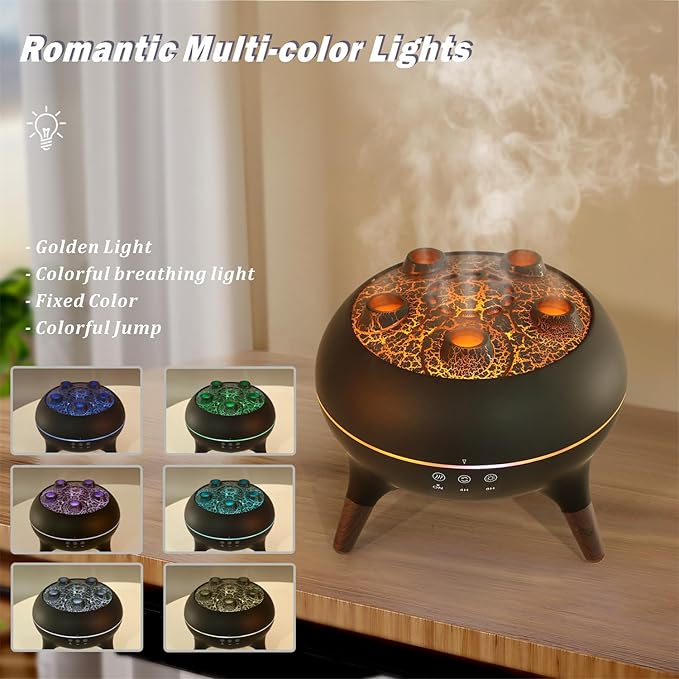 Flamme Aroma Diffuser – Elegant luftfugter til hjemmet (Sort eller Hvid )