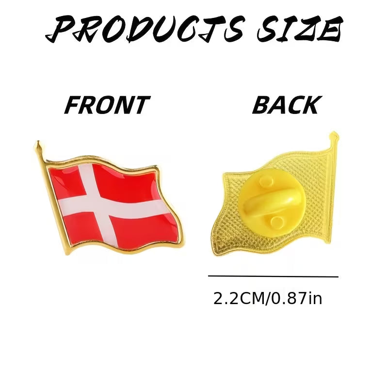 20 Danske Flag Broche