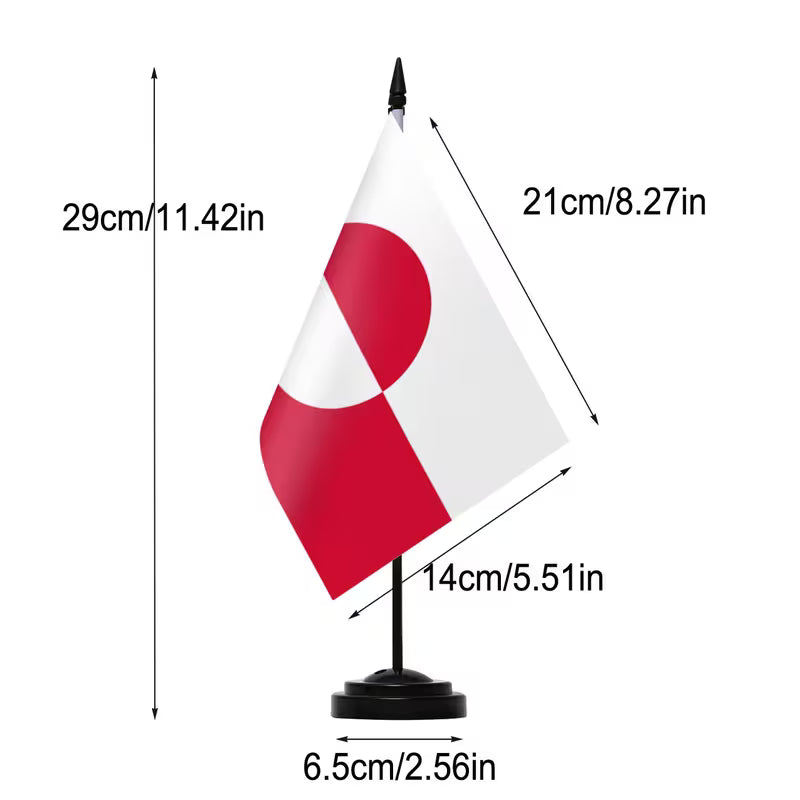 Elegante Grønland-bordflag til kontor eller privat