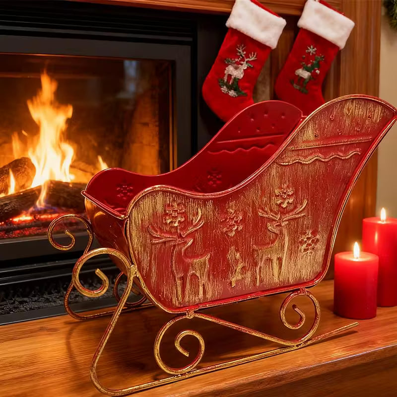 En vintage dekorativ kane i julestil