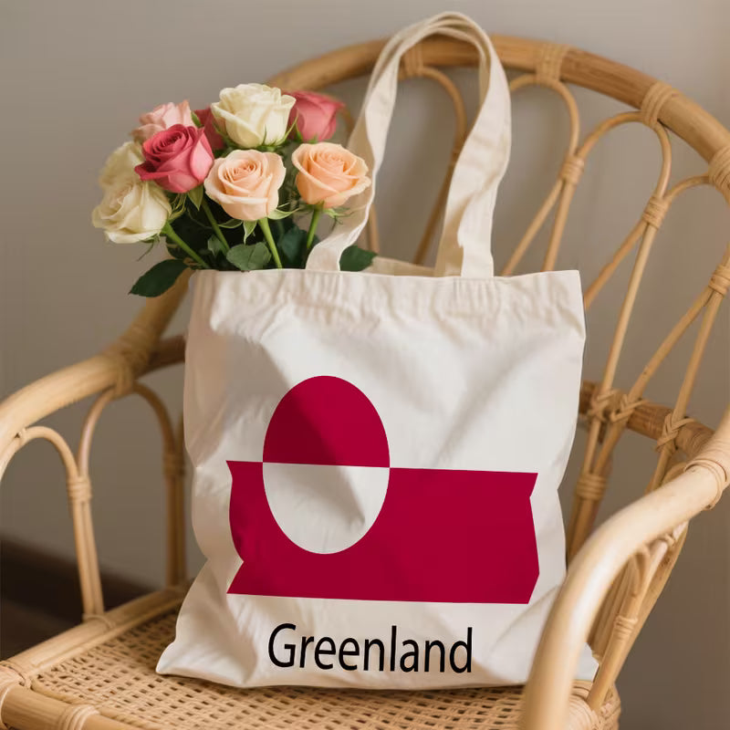 Grønlandsflag Lærredstaske – Stilfuld, Robust og Rummelig
