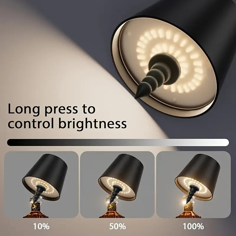 Smart flaskelampe med touch – Lige til at sætte i din flake  (Se video)