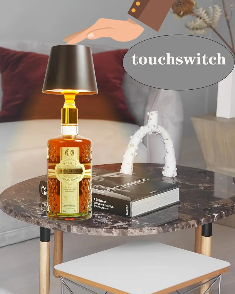 Smart flaskelampe med touch – Lige til at sætte i din flake  (Se video)