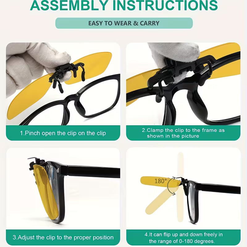 Nat brille som reducerer belastning af dine øjne (Clip nat brille)