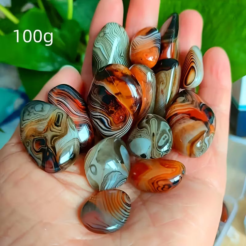 Slebnede naturagat – 100 g unikke sten til dekoration