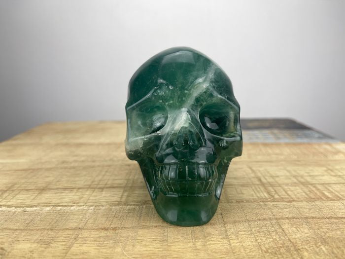 Fluorite crystal quartz skull