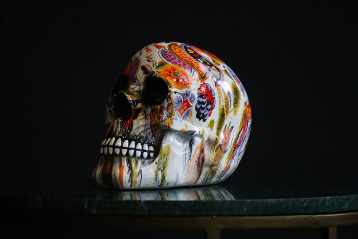 Mexican skull, richly decorated