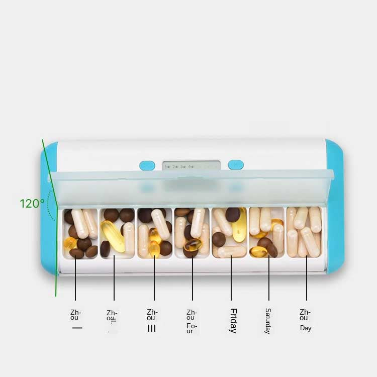 7 dages æske med alarm og lys vibration