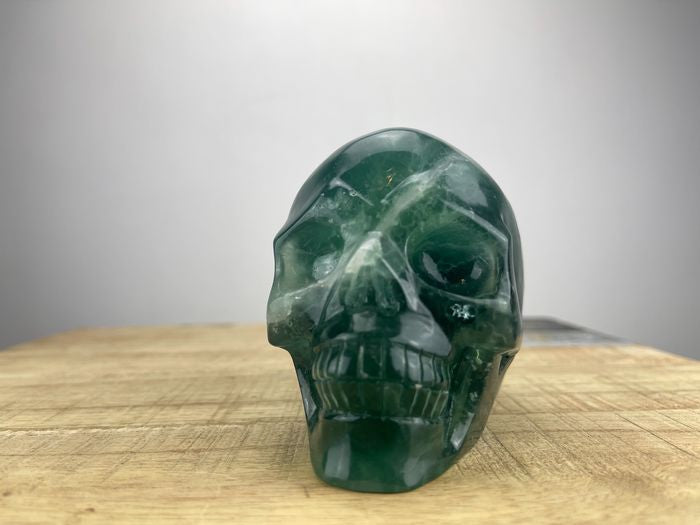 Fluorite crystal quartz skull