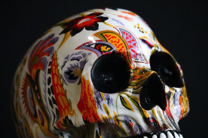 Mexican skull, richly decorated