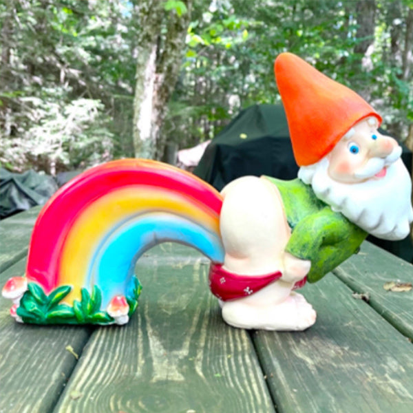 Nisse med regnbuelys
