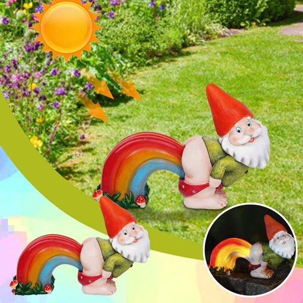 Nisse med regnbuelys