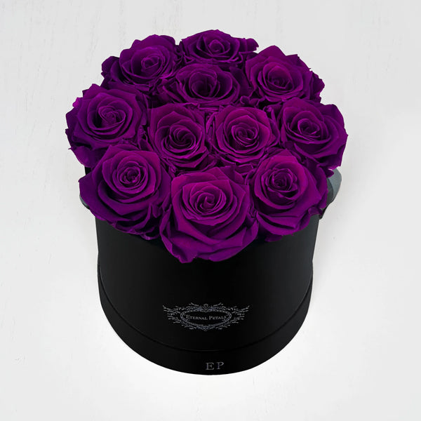 Plum Black Suede - Roser som holder ca. 1 år