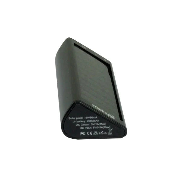PowerPlus Zebra 2000 mAh powerbank med solcelle opladning