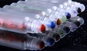 3. stk. Gemstone Glass Roller Bottles