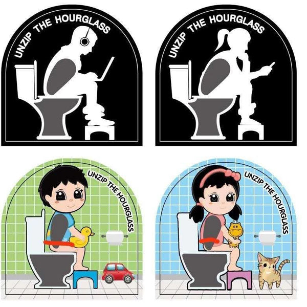 Toilet timeglas (med skægge motiver)