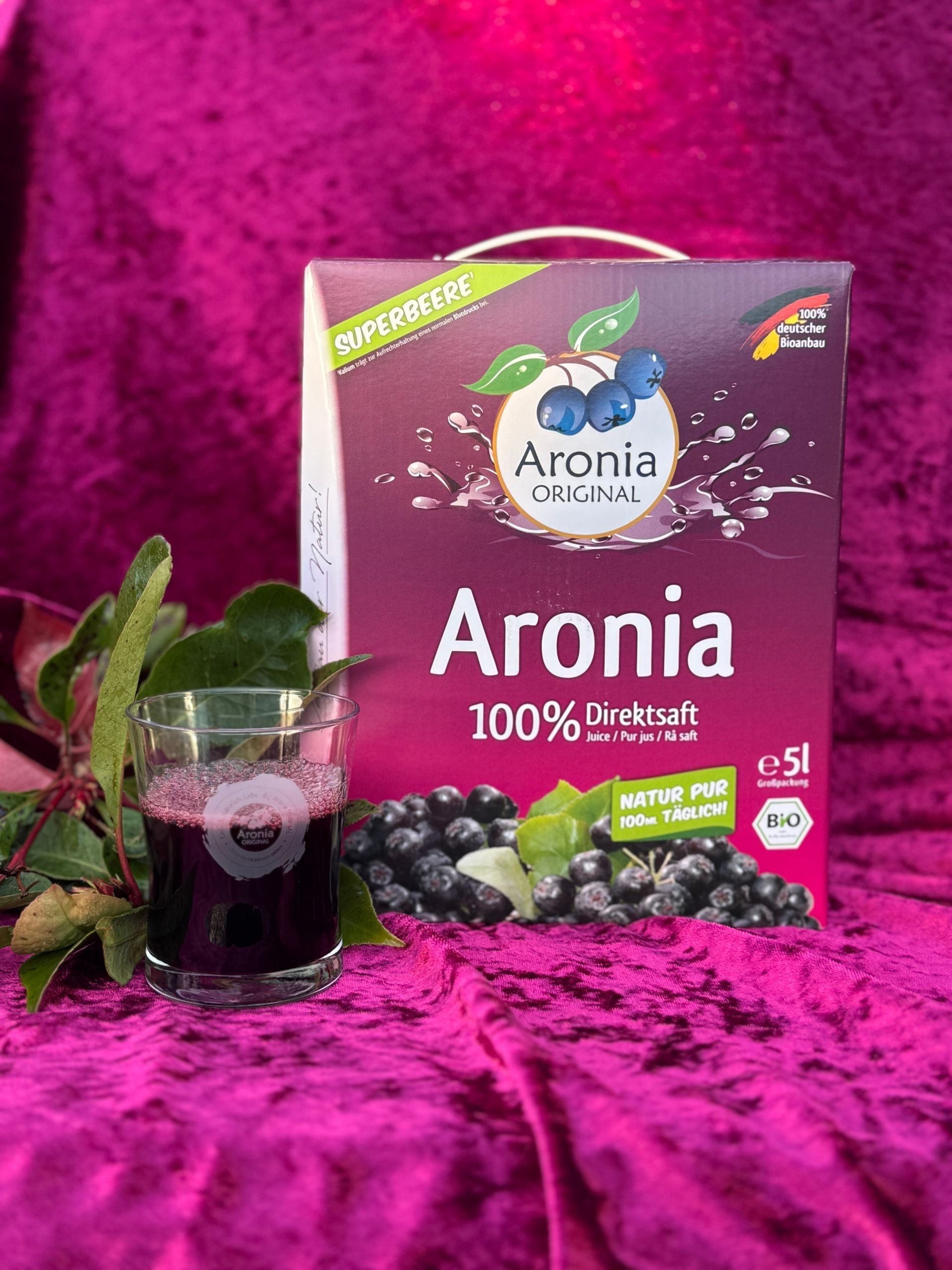 Økologisk Aronia saft 5,0 Liter