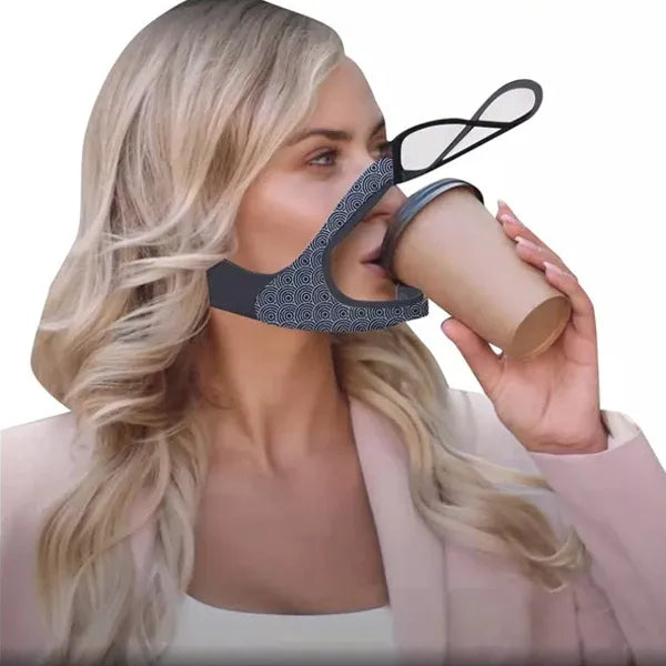 Genanvendelig maske som du nemt kan drikke fra