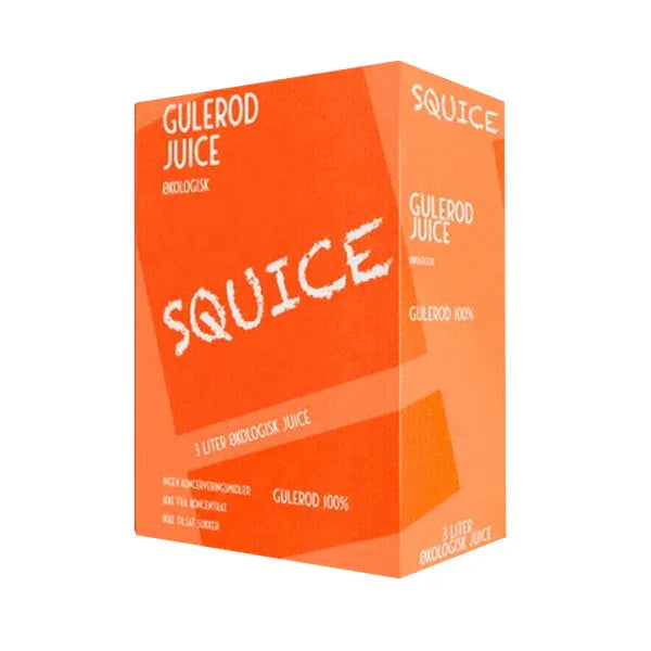 Økologisk presset gulerod og citron juice fra Squise