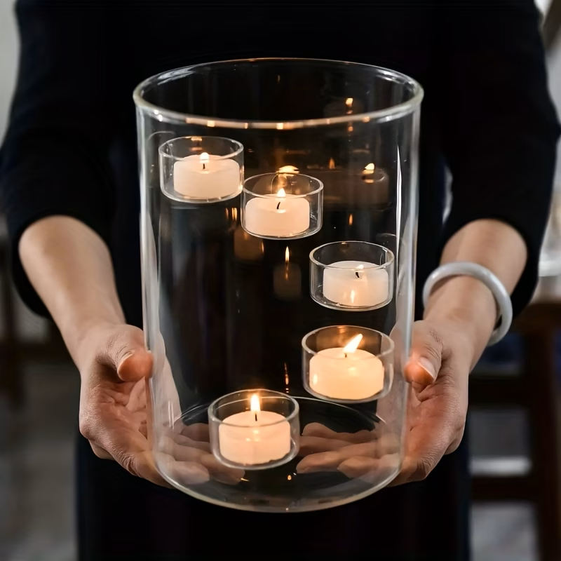 Løft stemningen med Europæisk Stor Glas Lysestage.