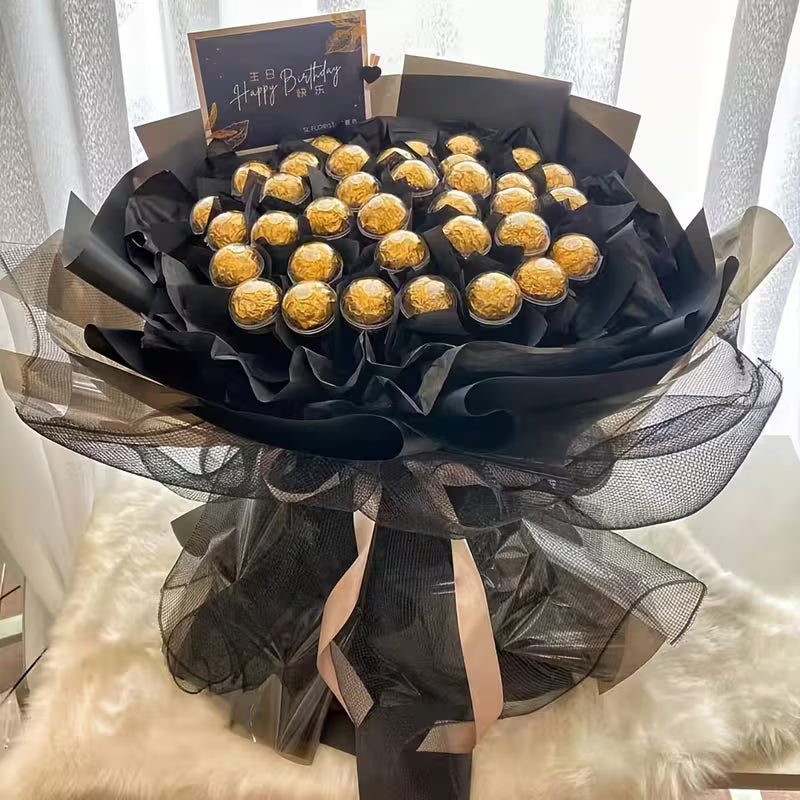 Chokoladeblomster systen med Bambuspinde – Den Uimodståelige Gaveindpakning til Valentinsdag og Festlige Anledninger