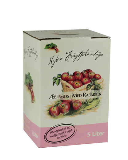 Æblemost med Rabarer - 5 Liter
