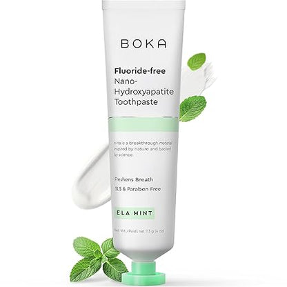 Boka Fluorfri tandpasta med nano-hydroxylapatit, remineraliserende, til følsomme tænder