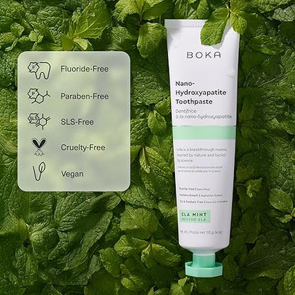 Boka Fluorfri tandpasta med nano-hydroxylapatit, remineraliserende, til følsomme tænder