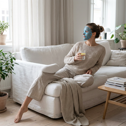 Gel ansigtsmaske mod stress og hovedpine (kan genbruges)