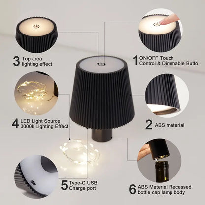 Lampe til vinflasker eller som bord lampe ( Se video )