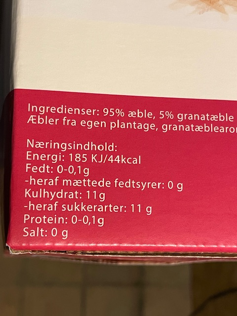 Æblemost med Granatæblesmag - 5 Liter