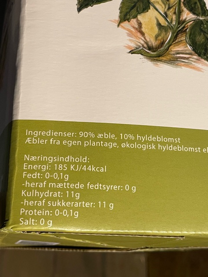 Æblemost med hyldeblomst - 5 Liter