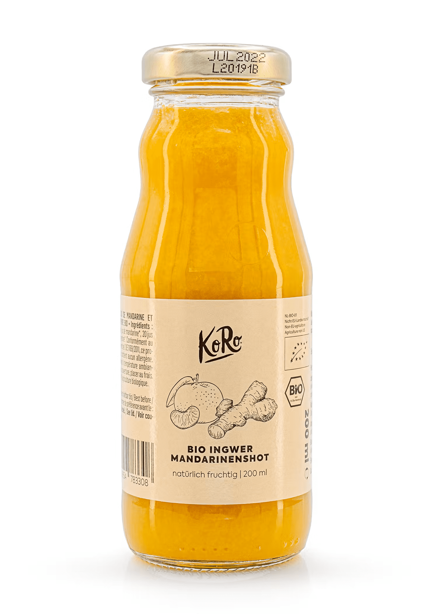 Ingefær-mandarin shot 200 ml