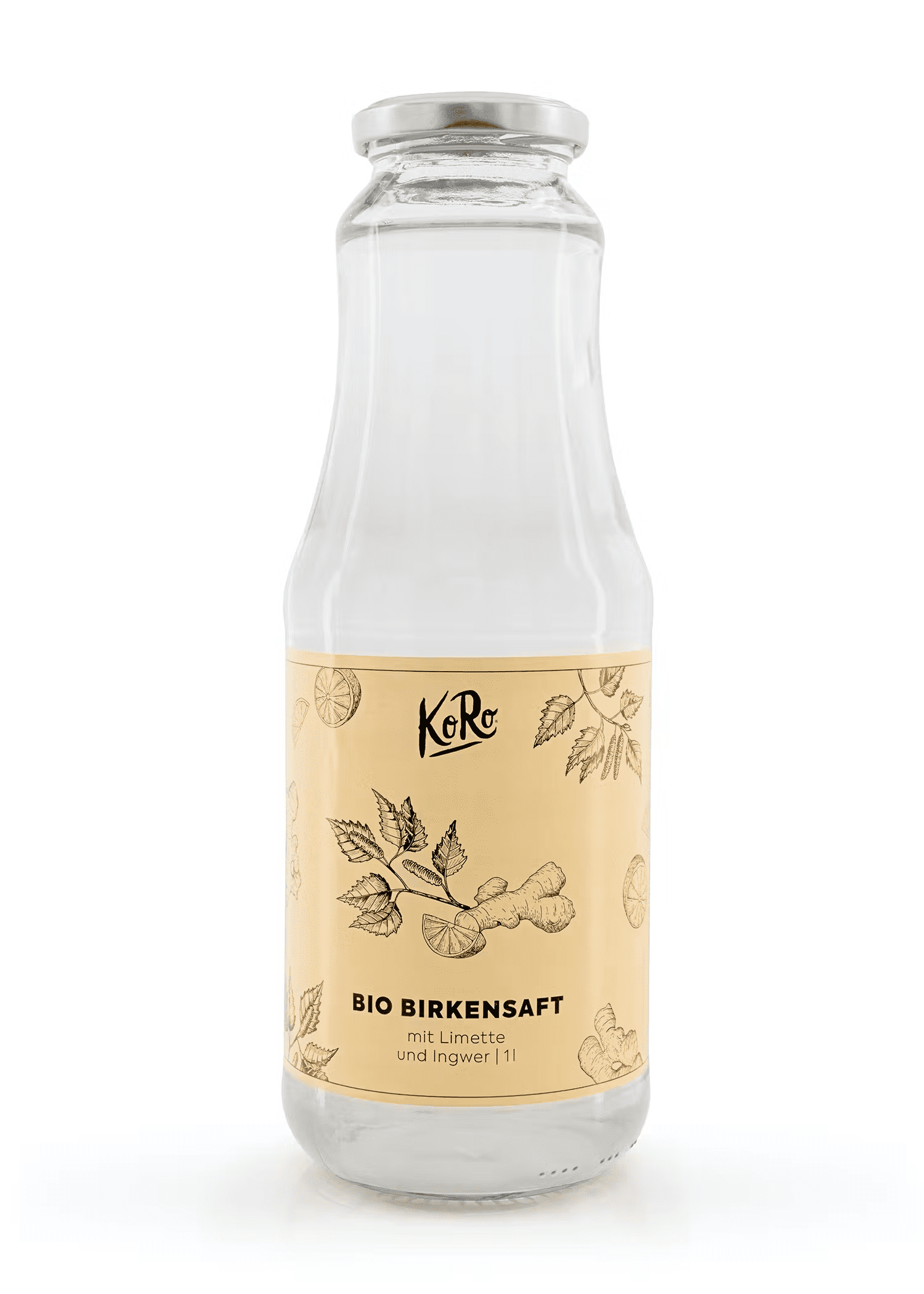 Økologisk birkesaft med lime og ingefær 1 l