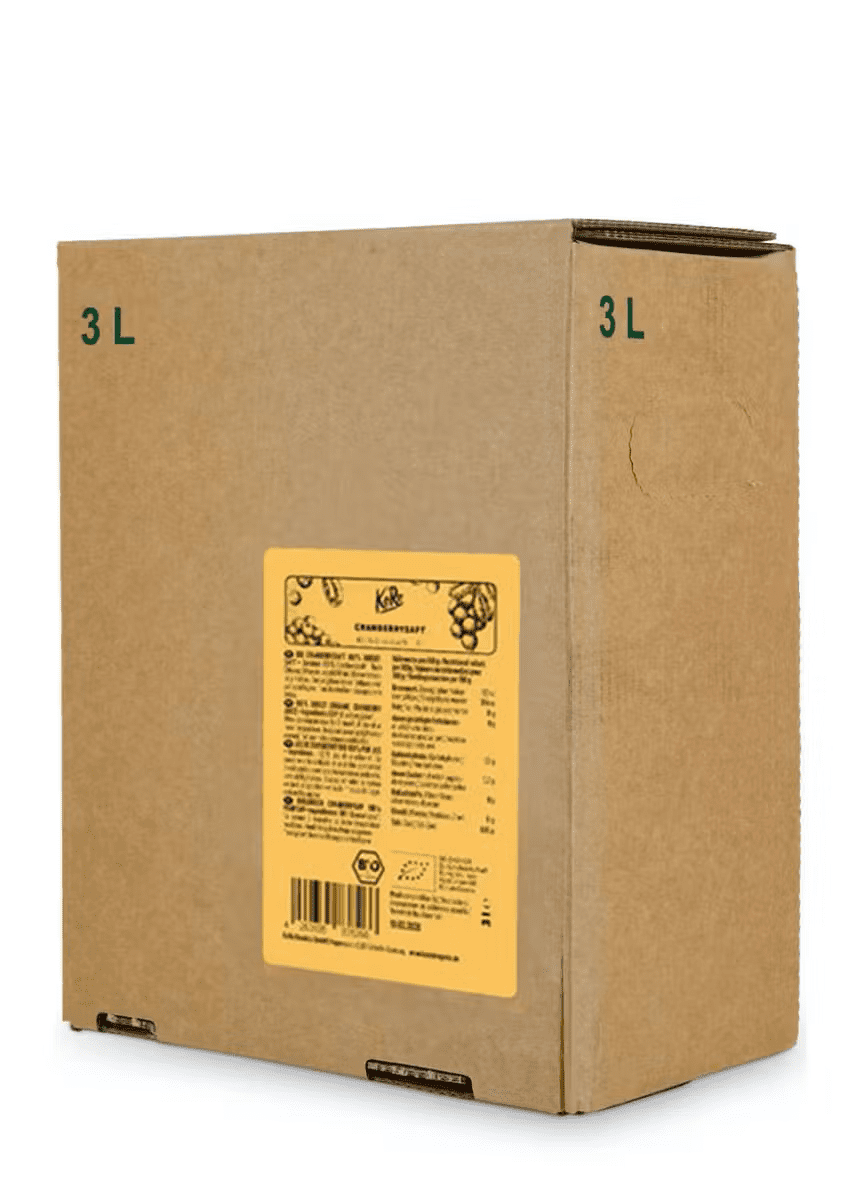 Økologisk tranebærjuice 3 l Bag-in-Box