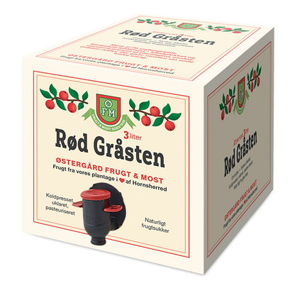 Rød Gråsten Æblemost - 3 Liter i Box