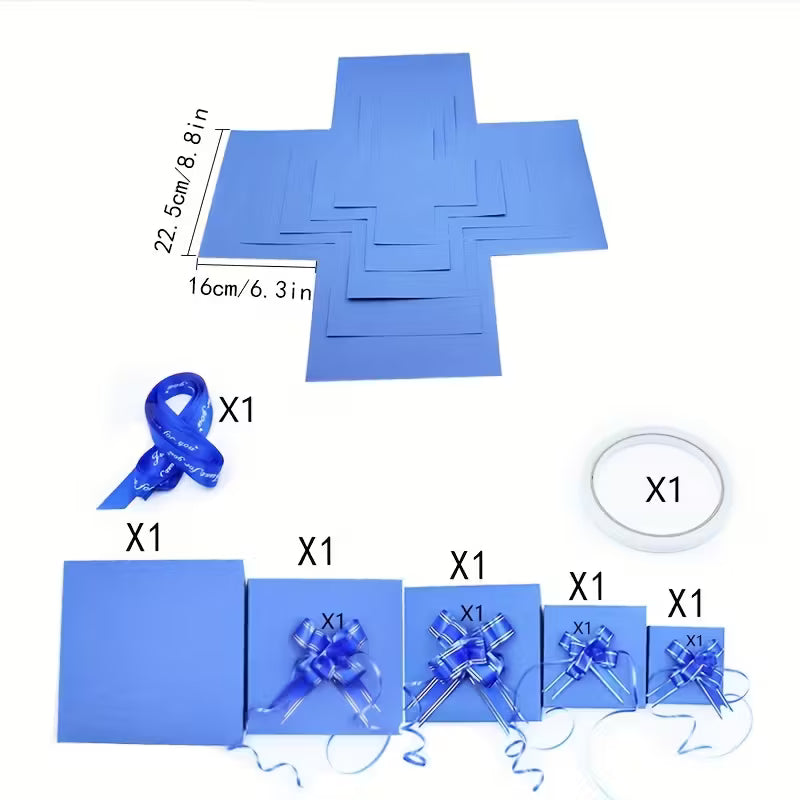 Et sæt overraskelses gaveæsker med låg (Se video)