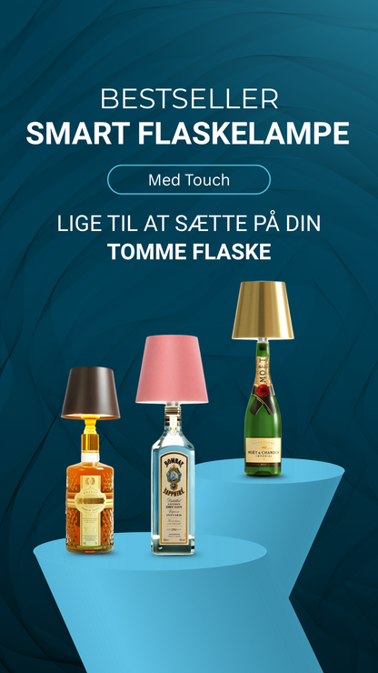 Smart flaskelampe med touch – Lige til at sætte i din flake  (Se video)