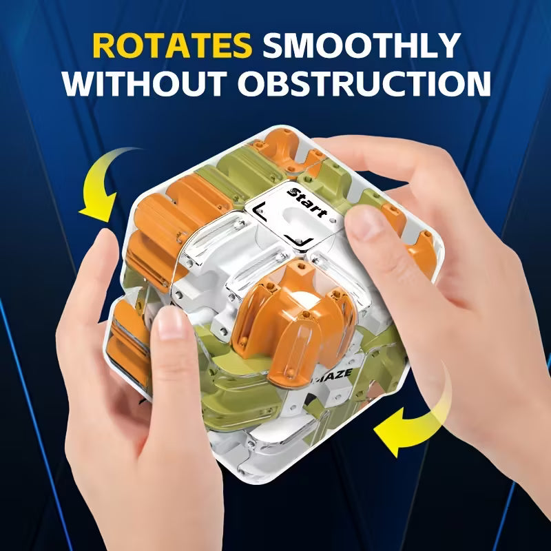 3D Kuglelabyrint Terning, Hjernegymnastik (SE VIDEO)