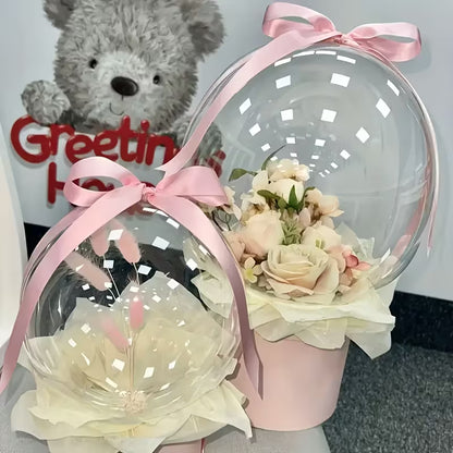 15 store gennemsigtige Bobo-balloner (26/30") - Se Video