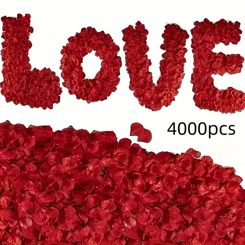 4000 Røde Rosenblade – Romantisk Dekoration til Enhver Anledning (Se video )