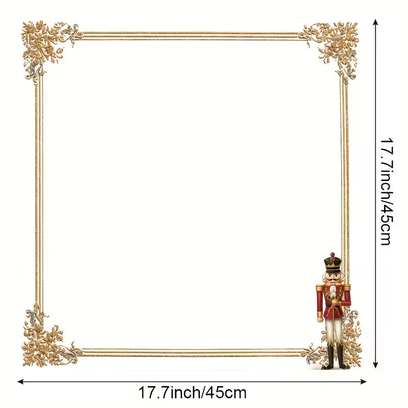 4 stk. julekludservietter, gylden kniplingsnøddeknækker