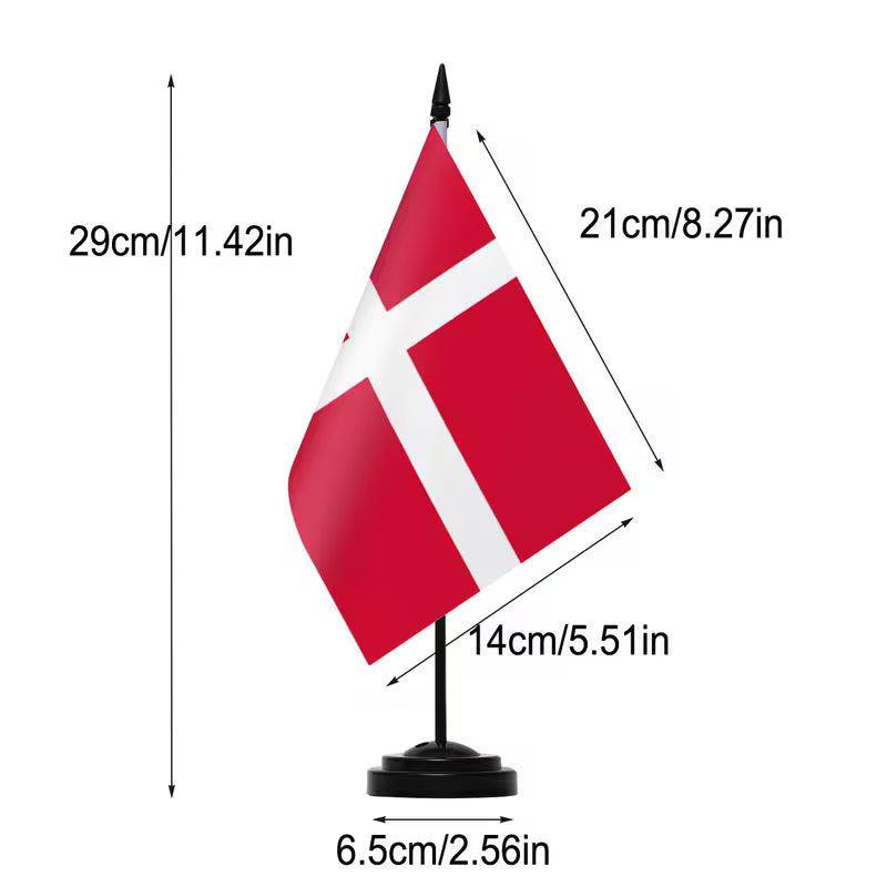 Danmarks skrivebordsflag – stilfuld mødebordsdekoration